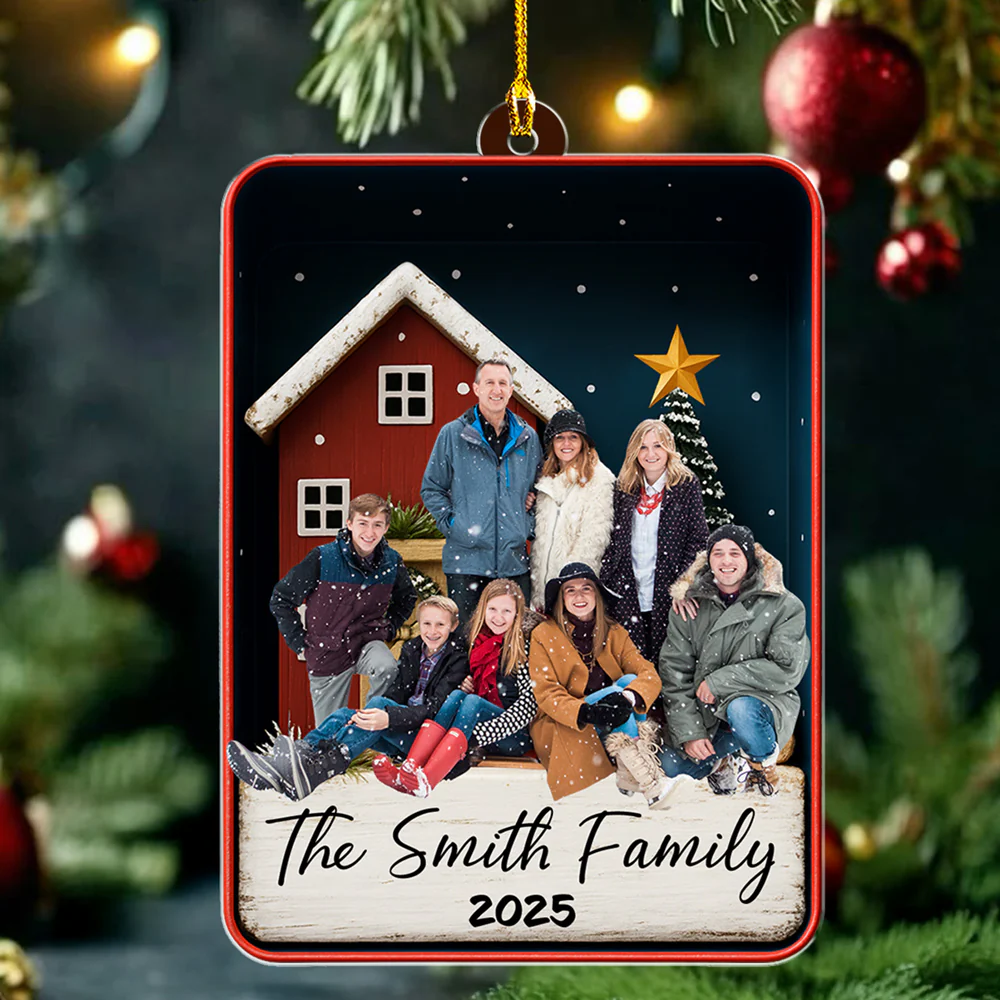 Together Family Photo - Personalized Custom Acrylic Ornament - Image 3