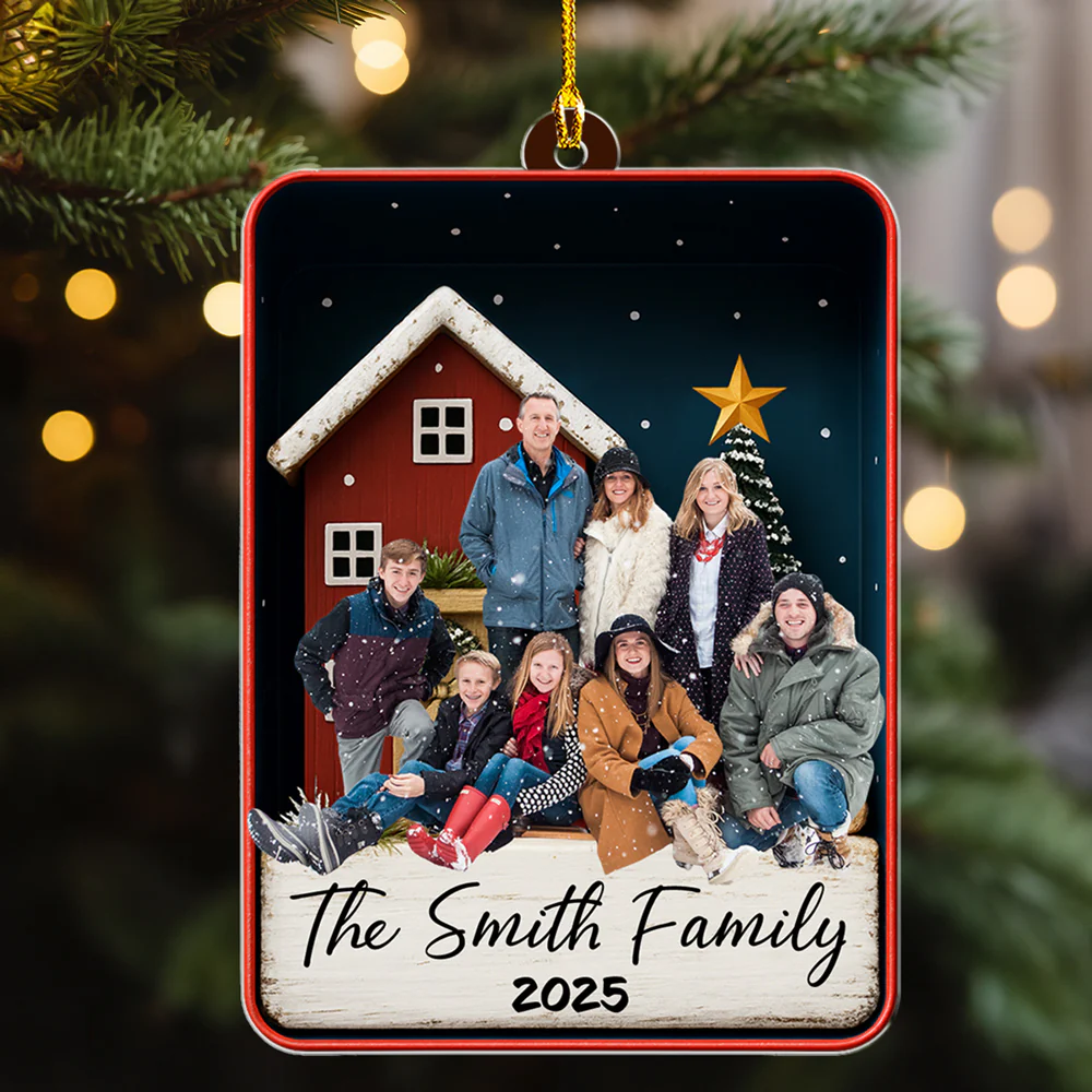Together Family Photo - Personalized Custom Acrylic Ornament - Image 6