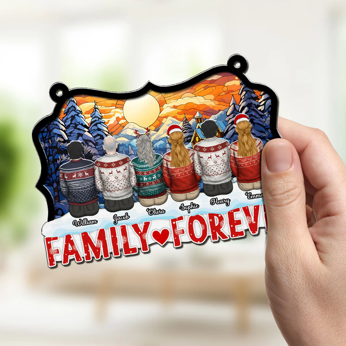 Together For A Lifetime - Personalized Custom Suncatcher - Image 2