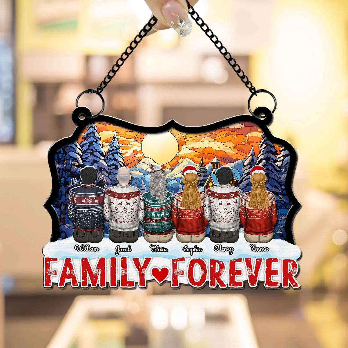 Together For A Lifetime - Personalized Custom Suncatcher - Image 3