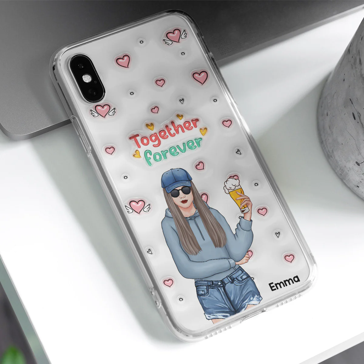 Together Forever - Personalized Custom 3D Inflated Effect Phone Case - Image 2