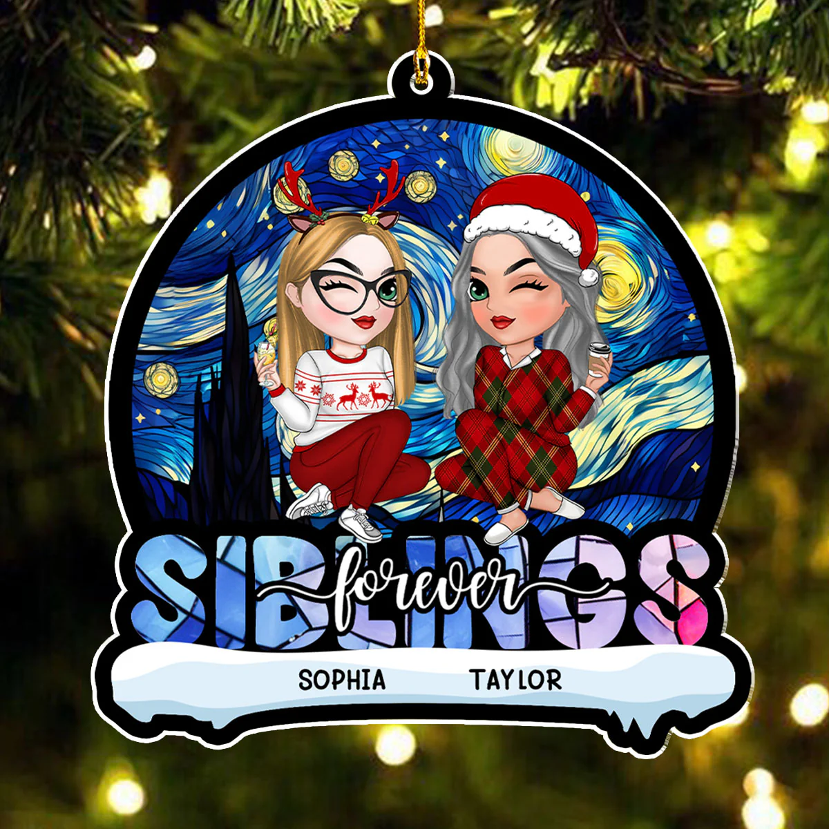 Together Forever - Personalized Custom Acrylic Ornament - Image 2