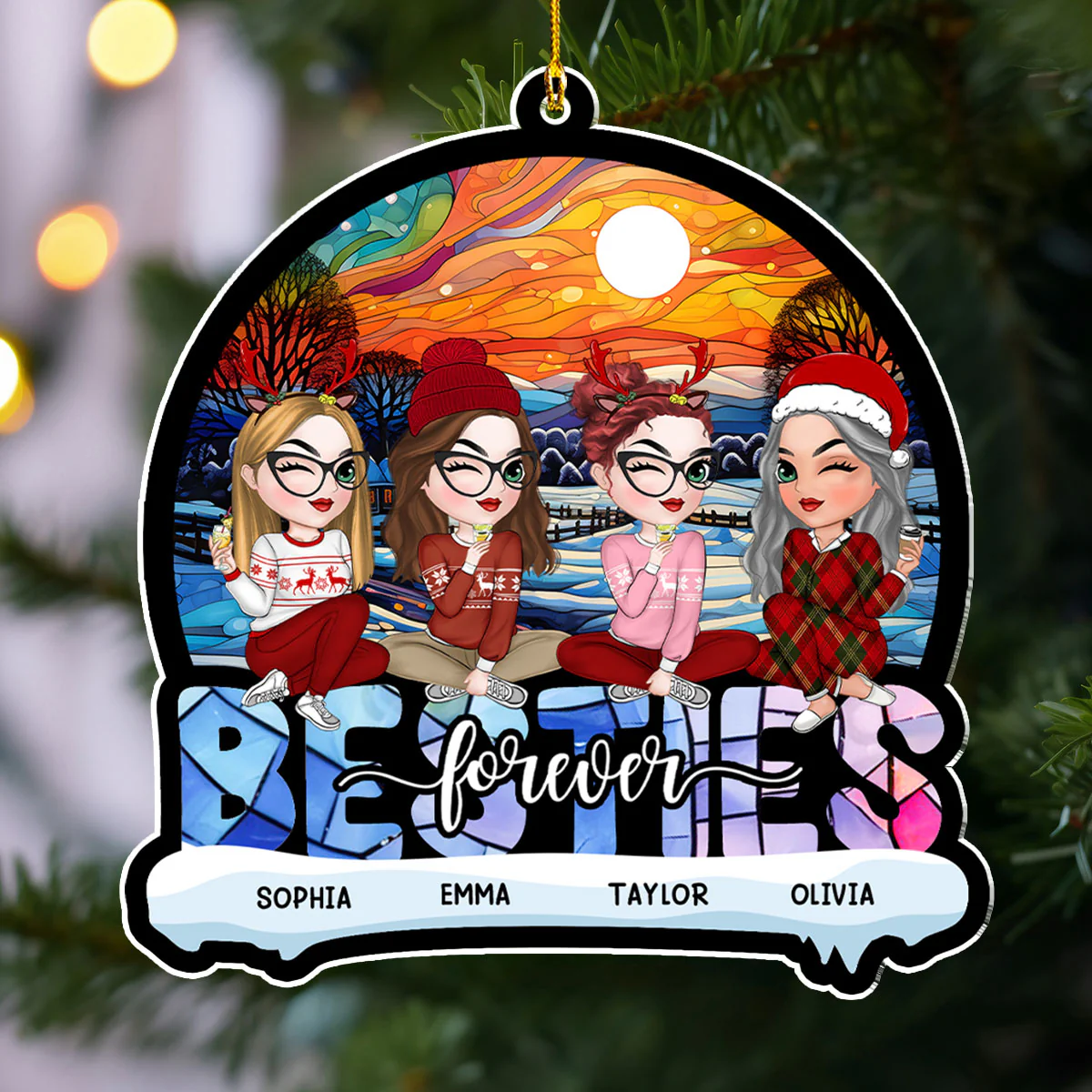 Together Forever - Personalized Custom Acrylic Ornament - Image 3