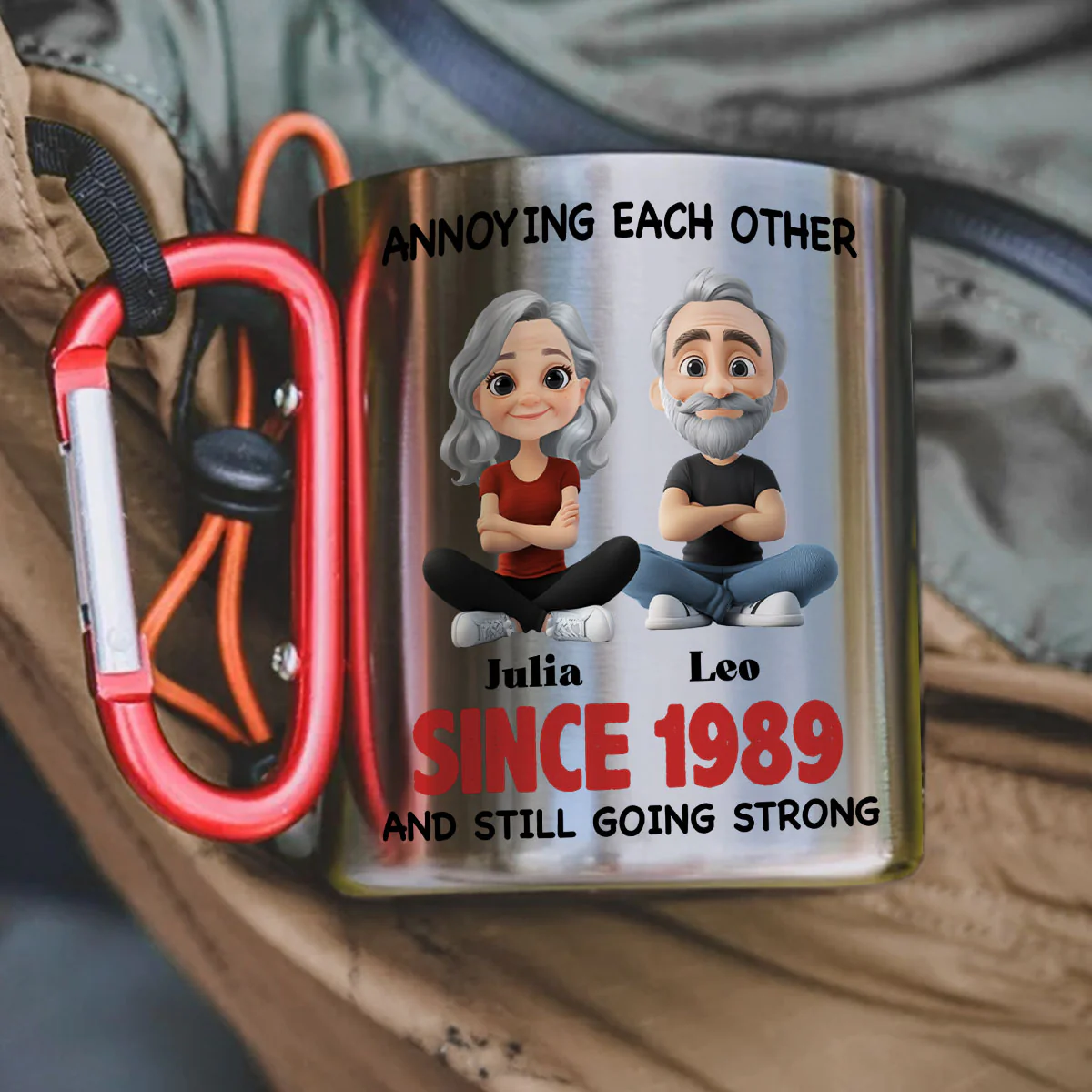 Together Forever - Personalized Custom Carabiner Mug - Image 3
