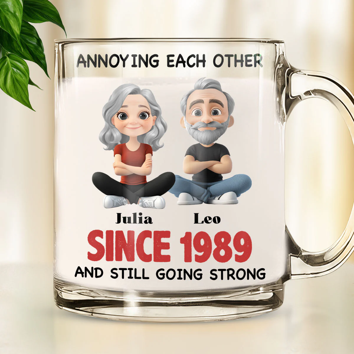 Together Forever - Personalized Custom Glass Mug