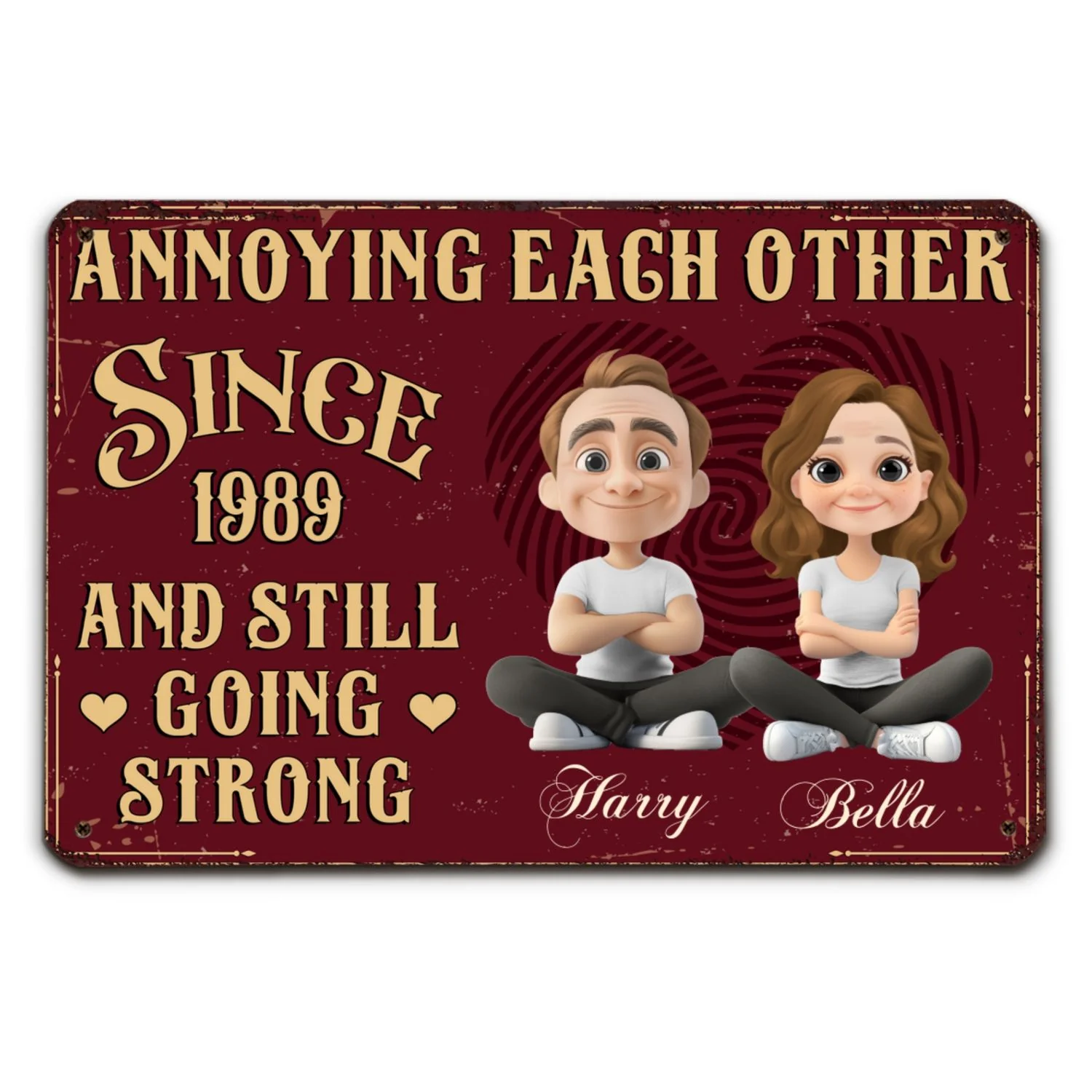 Together Forever - Personalized Custom Metal Sign - Image 6