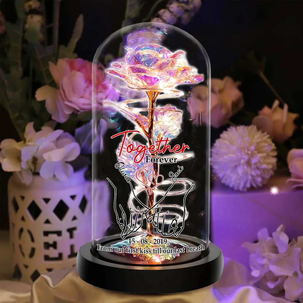 Together Forever - Personalized Custom Sparkly Rose - Image 4