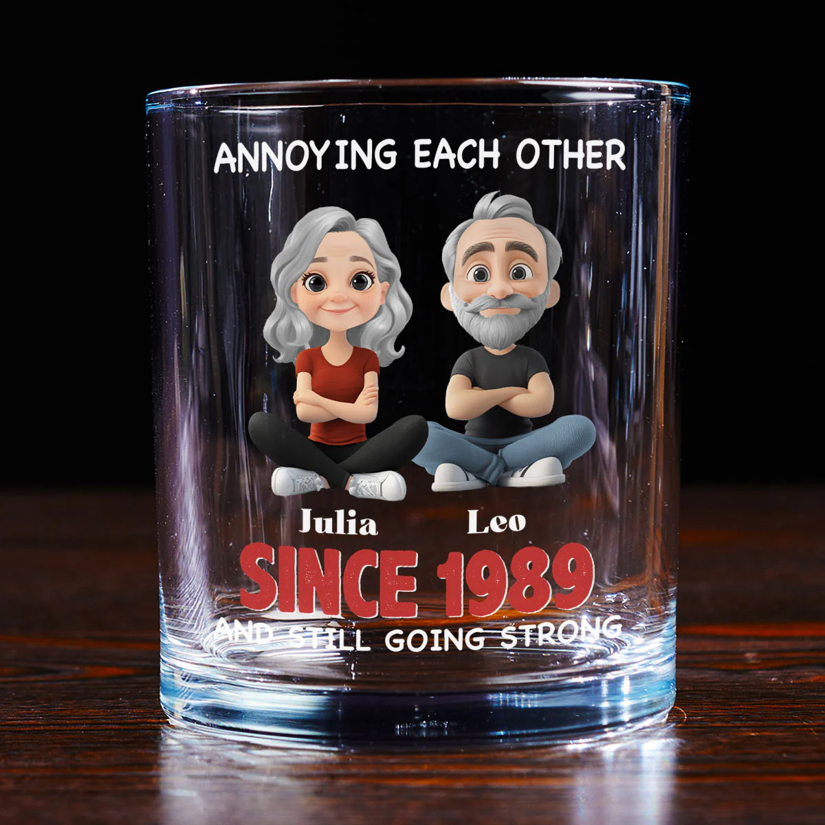 Together Forever - Personalized Custom Whiskey Glass - Image 3