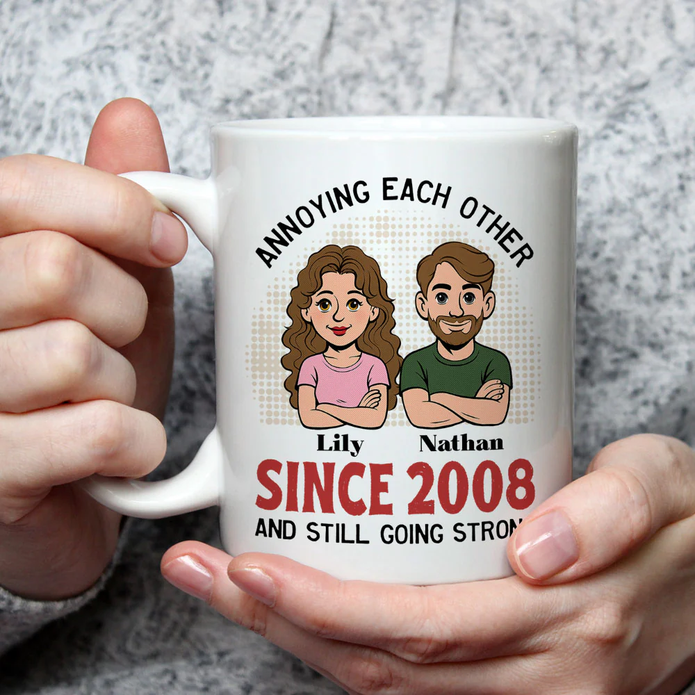 Together Forever Retro - Personalized Custom Coffee Mug - Image 4