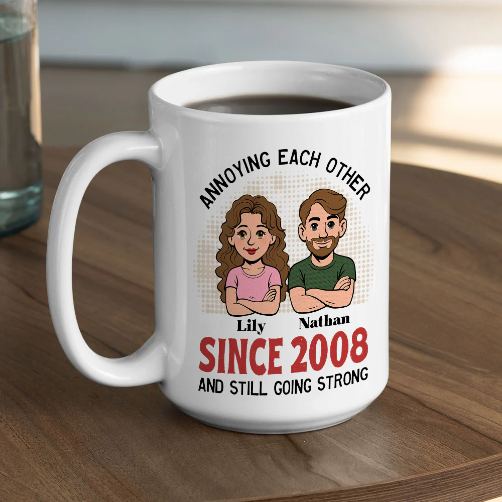Together Forever Retro - Personalized Custom Coffee Mug - Image 5