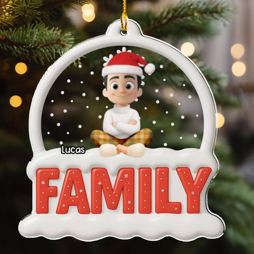 Together Forever Round Version - Personalized Custom 3D Effect Acrylic Ornament - Image 6