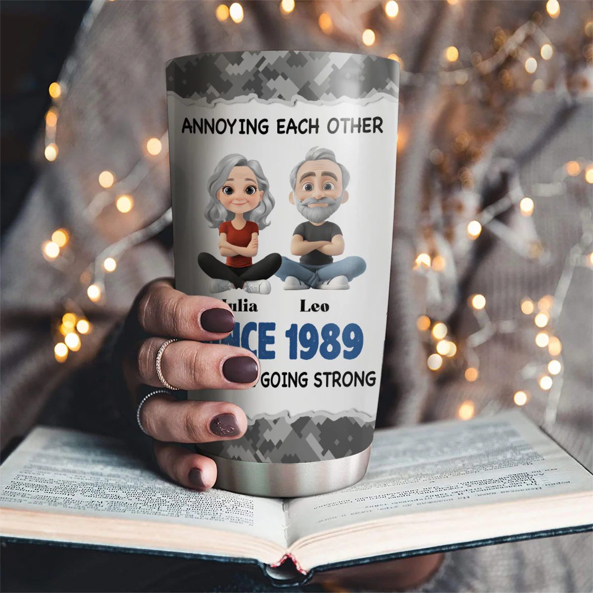 Together Forever Version 2 - Personalized Custom Tumbler - Image 2