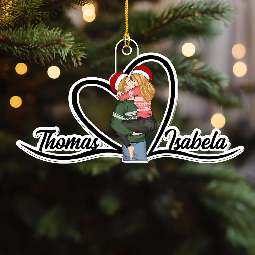 Together In Love - Personalized Custom Acrylic Ornament - Image 2