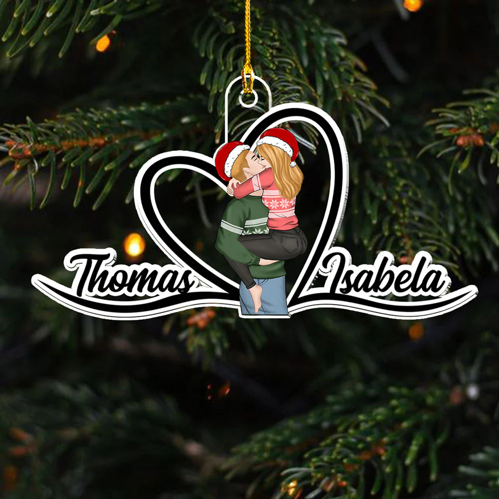 Together In Love - Personalized Custom Acrylic Ornament - Image 3