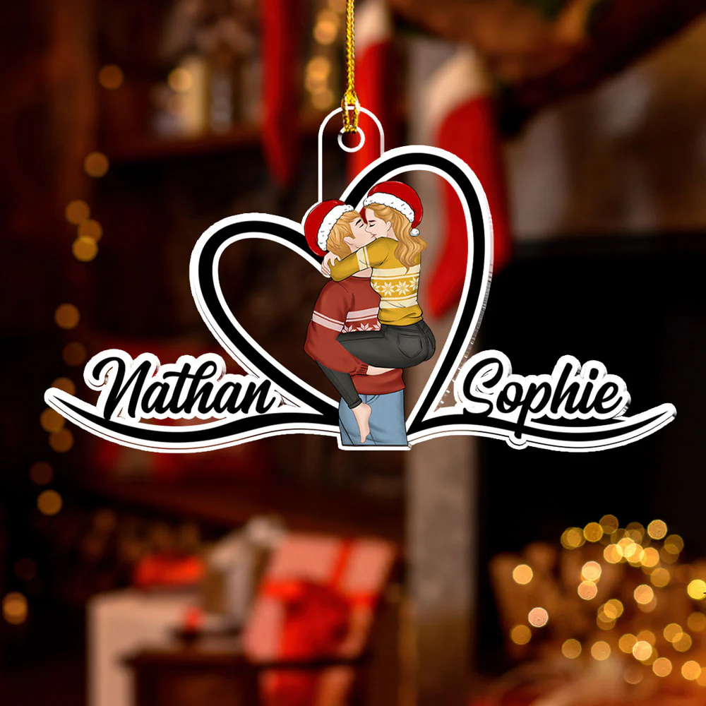Together In Love - Personalized Custom Acrylic Ornament - Image 4