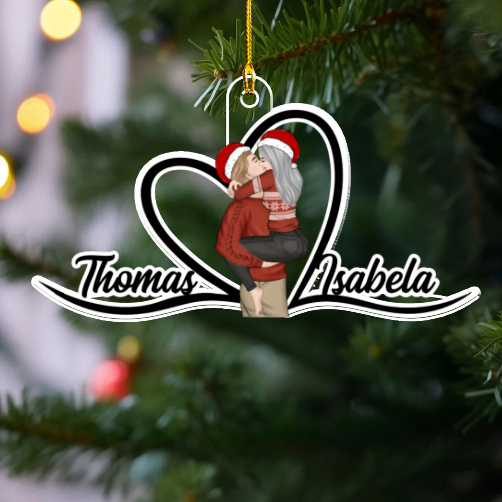 Together In Love - Personalized Custom Acrylic Ornament - Image 6