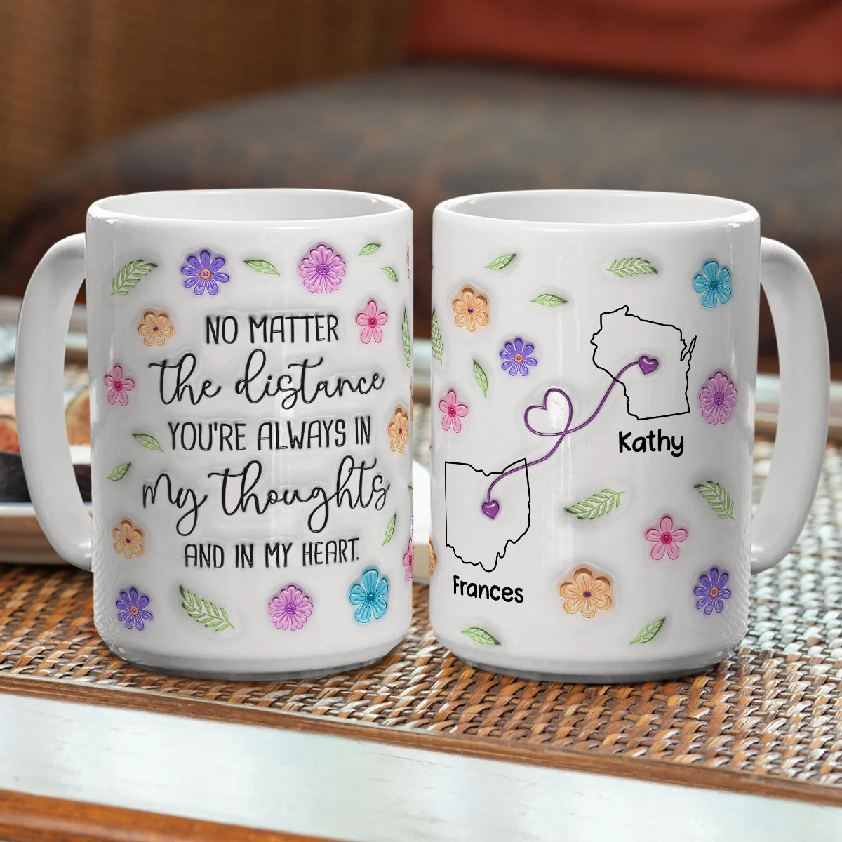 Together In Spirit And Heart - Personalized Custom 3D Inflated Effect Mug - Image 8