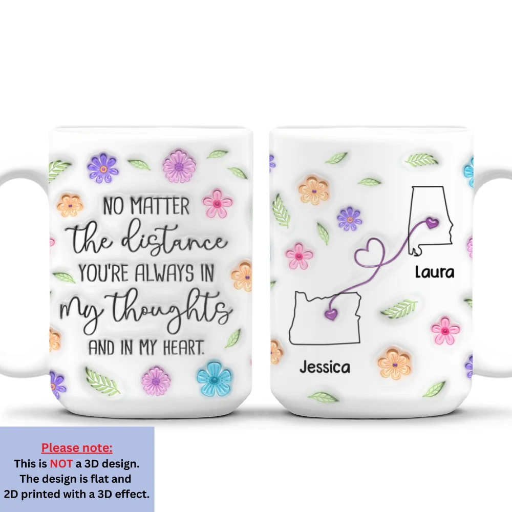 Together In Spirit And Heart - Personalized Custom 3D Inflated Effect Mug - Image 9