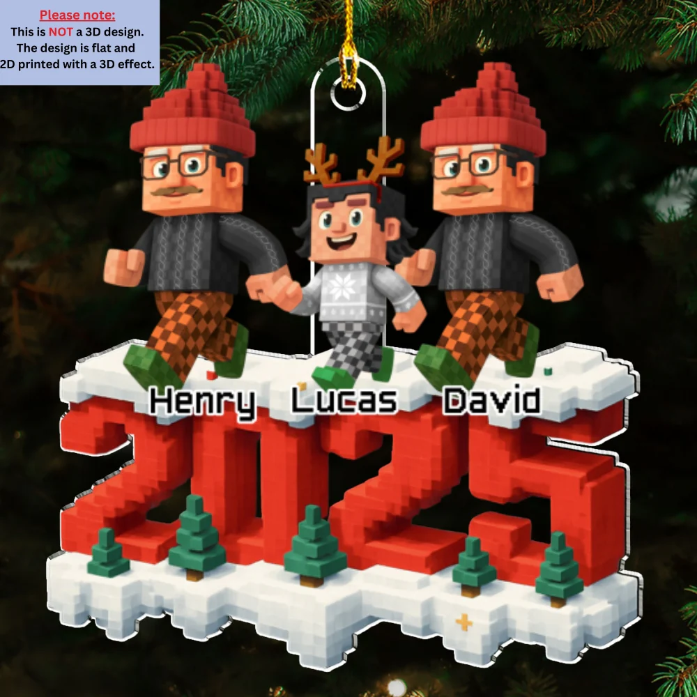 Together In This Year - Personalized Custom 3D Effect Acrylic Ornament - Image 6