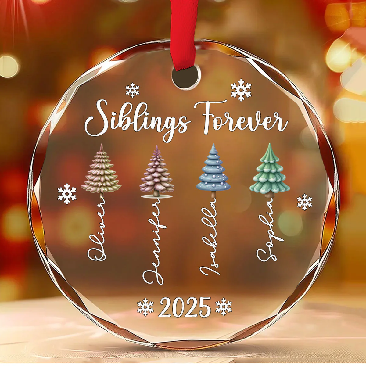 Together Is Always Better - Personalized Custom Glass Ornament - Image 2