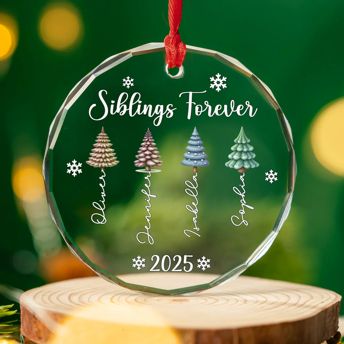 Together Is Always Better - Personalized Custom Glass Ornament - Image 3
