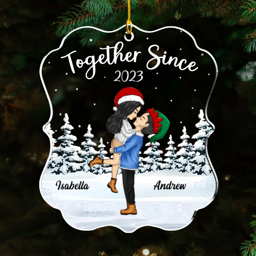 Together Since Christmas - Personalized Custom Acrylic Ornament - Image 5