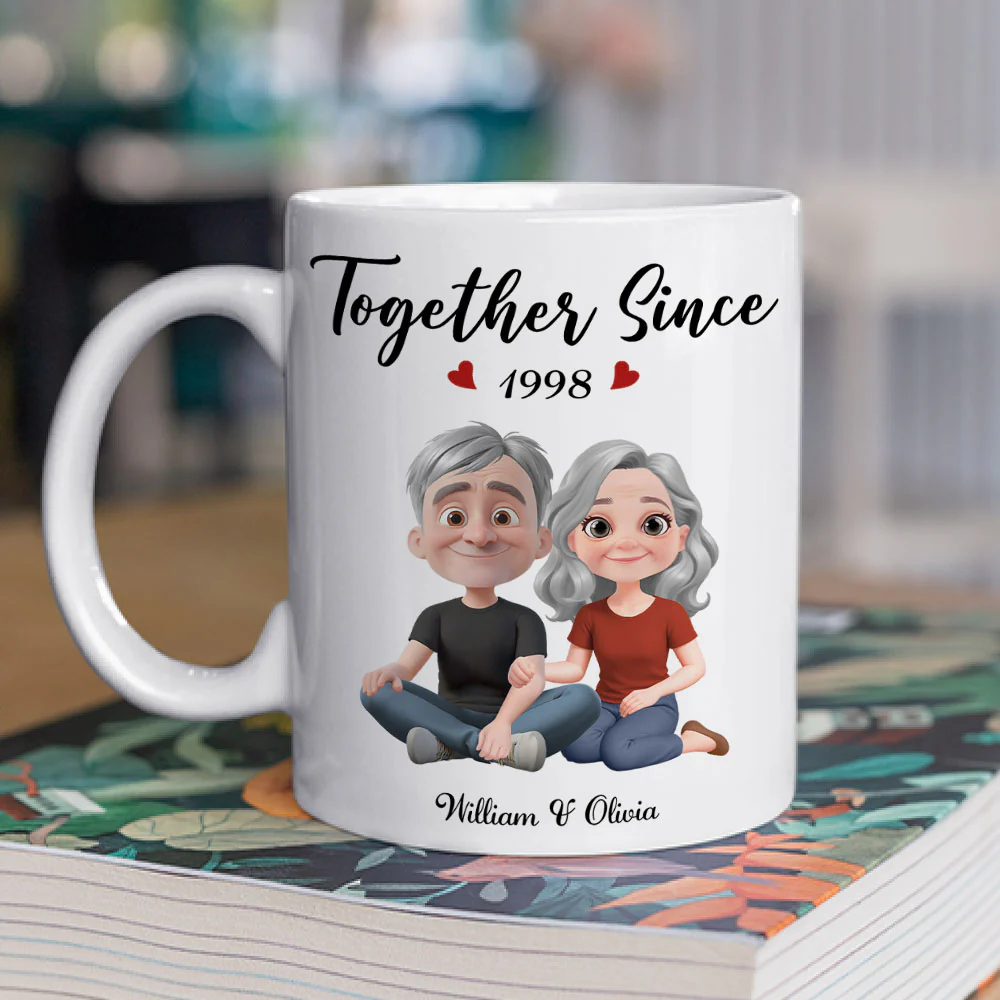 Together Since Husband Wife - Personalized Custom Coffee Mug - Image 2