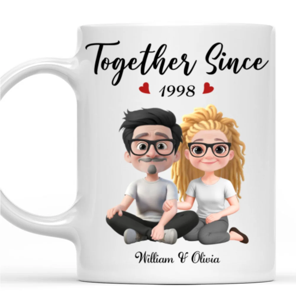 Together Since Husband Wife - Personalized Custom Coffee Mug - Image 5