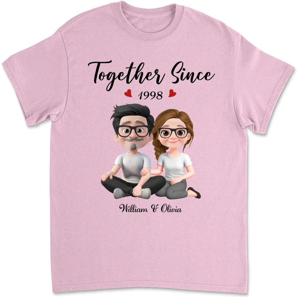 Together Since Husband Wife - Personalized Custom Shirt - Image 14