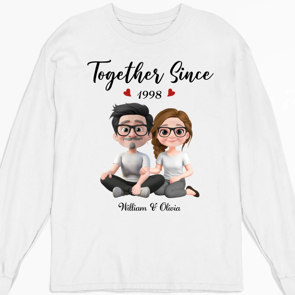 Together Since Husband Wife - Personalized Custom Shirt - Image 15