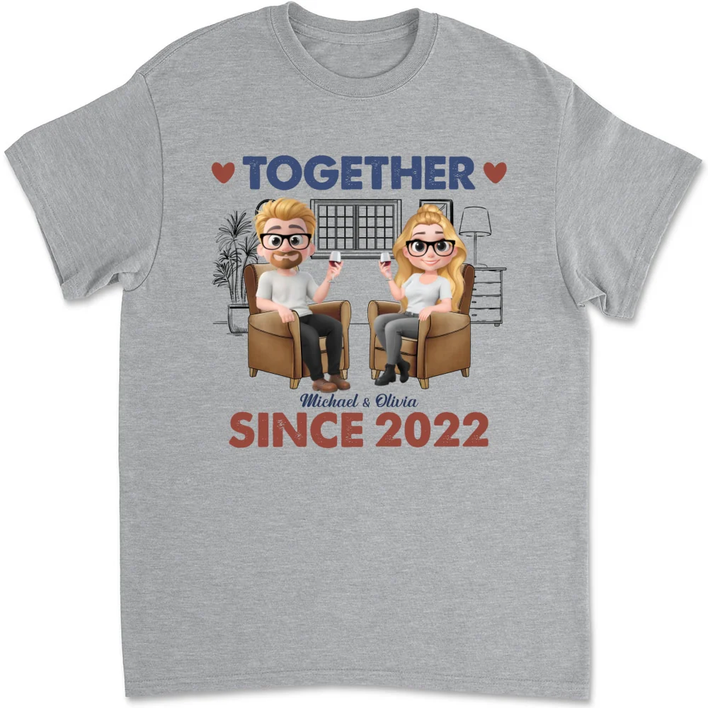 Together Since Husband Wife - Personalized Custom Shirt - Image 10