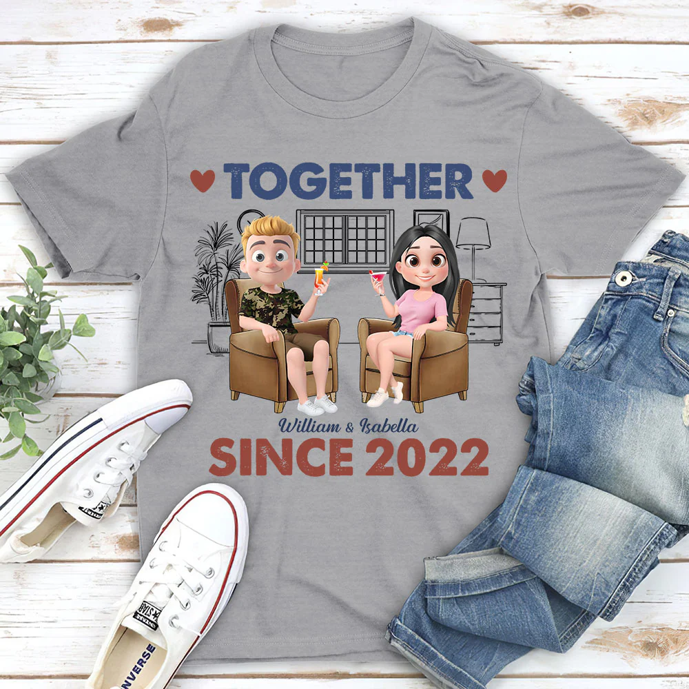 Together Since Husband Wife - Personalized Custom Shirt - Image 2