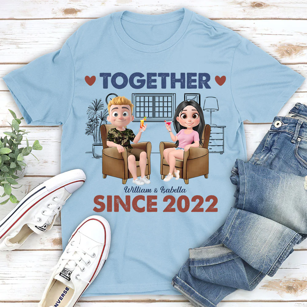 Together Since Husband Wife - Personalized Custom Shirt - Image 3