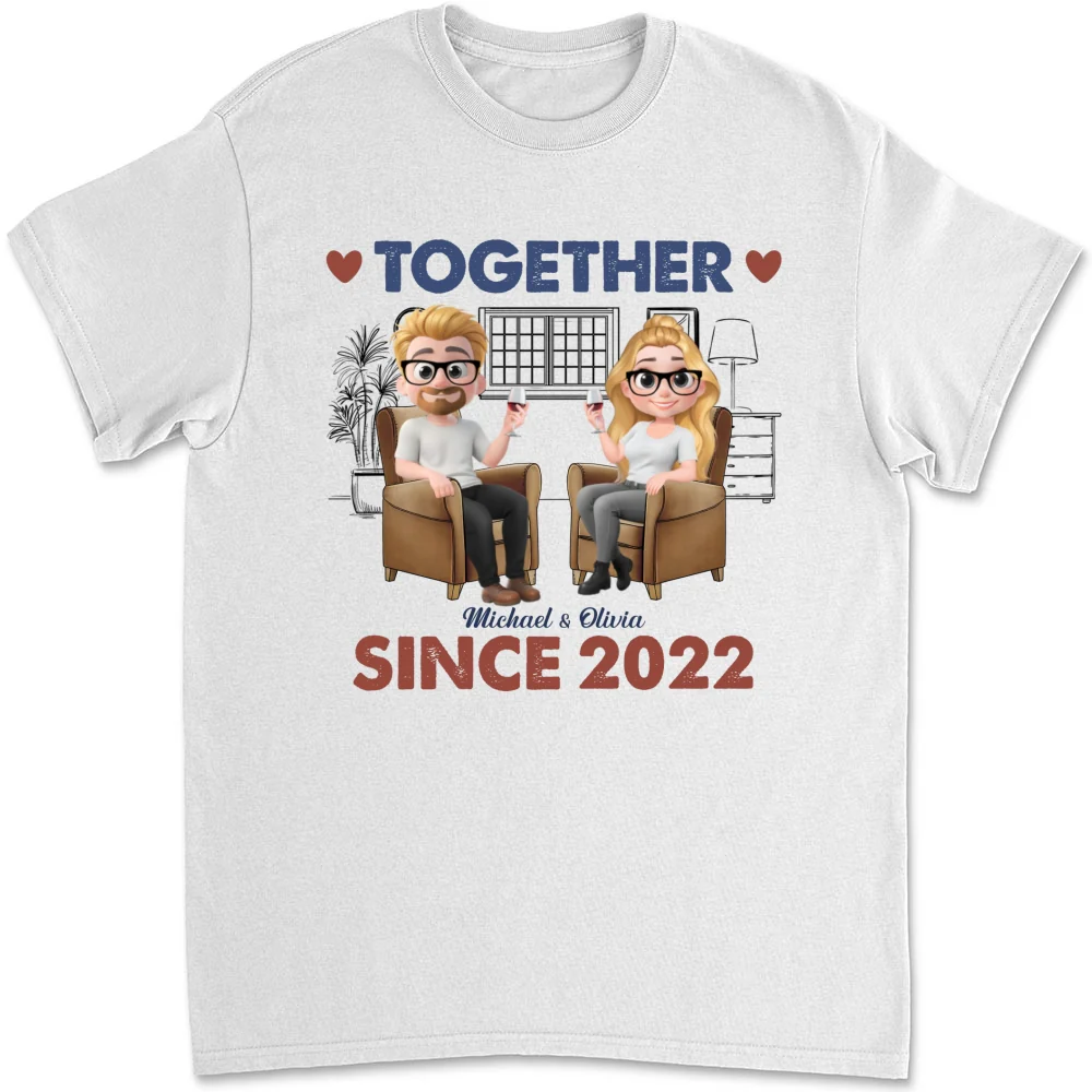Together Since Husband Wife - Personalized Custom Shirt - Image 9