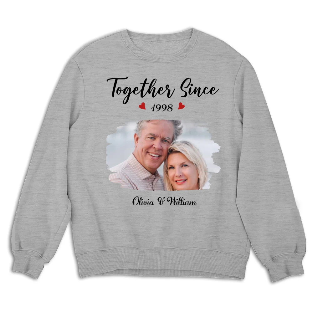 Together Since Husband Wife Photo - Personalized Custom Shirt - Image 16