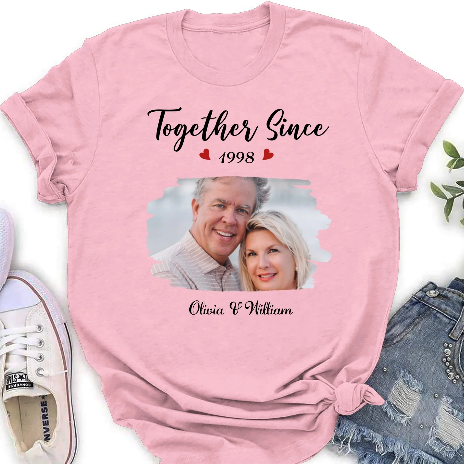 Together Since Husband Wife Photo - Personalized Custom Shirt - Image 20
