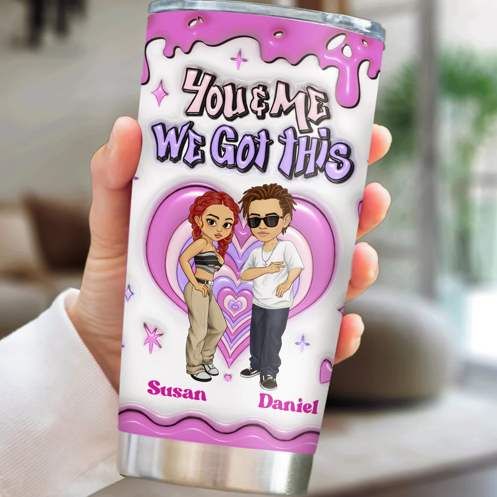 Together Since - Personalized Custom 3D Inflated Effect Tumbler - Image 2