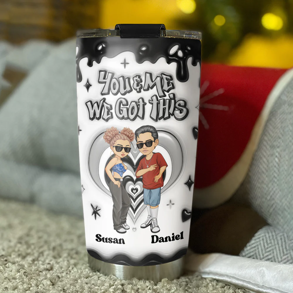 Together Since - Personalized Custom 3D Inflated Effect Tumbler - Image 4