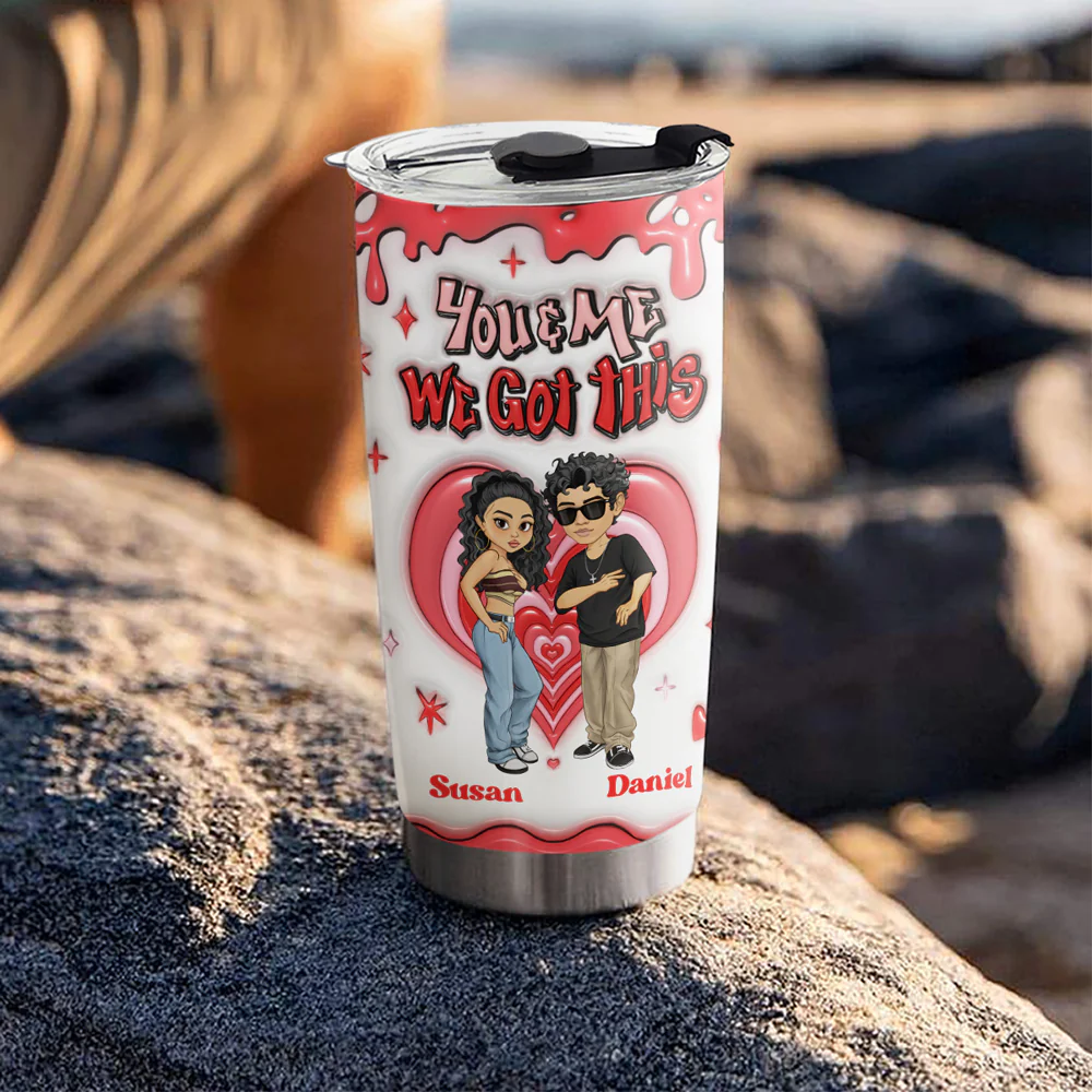 Together Since - Personalized Custom 3D Inflated Effect Tumbler - Image 5