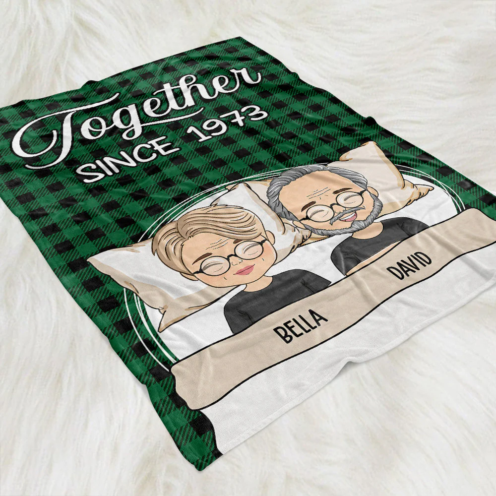 Together Since - Personalized Custom Fleece Blanket - Image 3