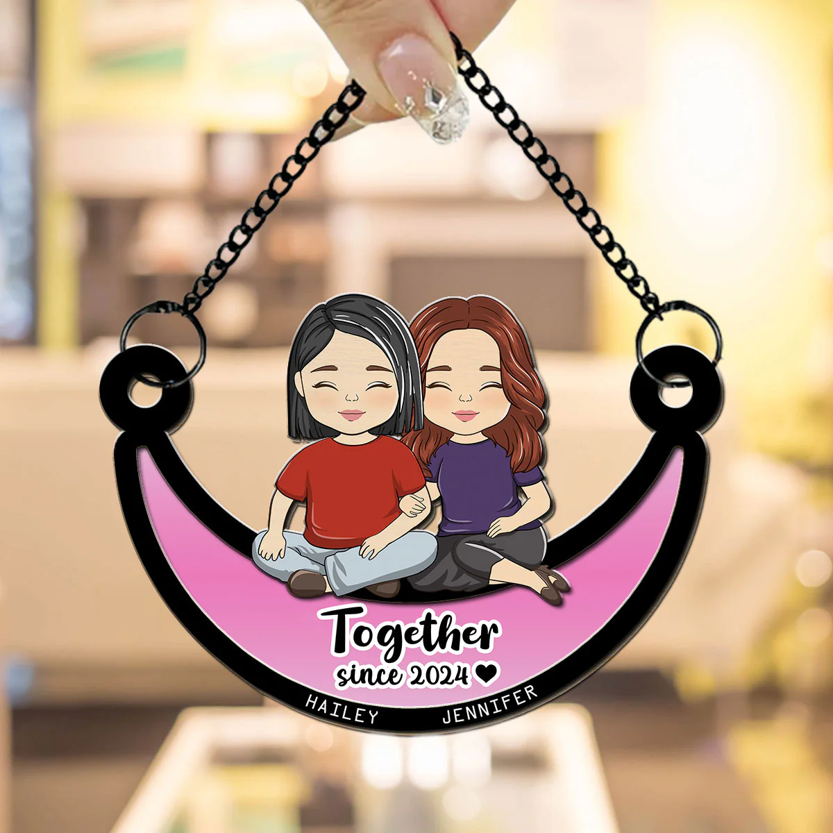 Together Since - Personalized Custom Suncatcher - Image 4