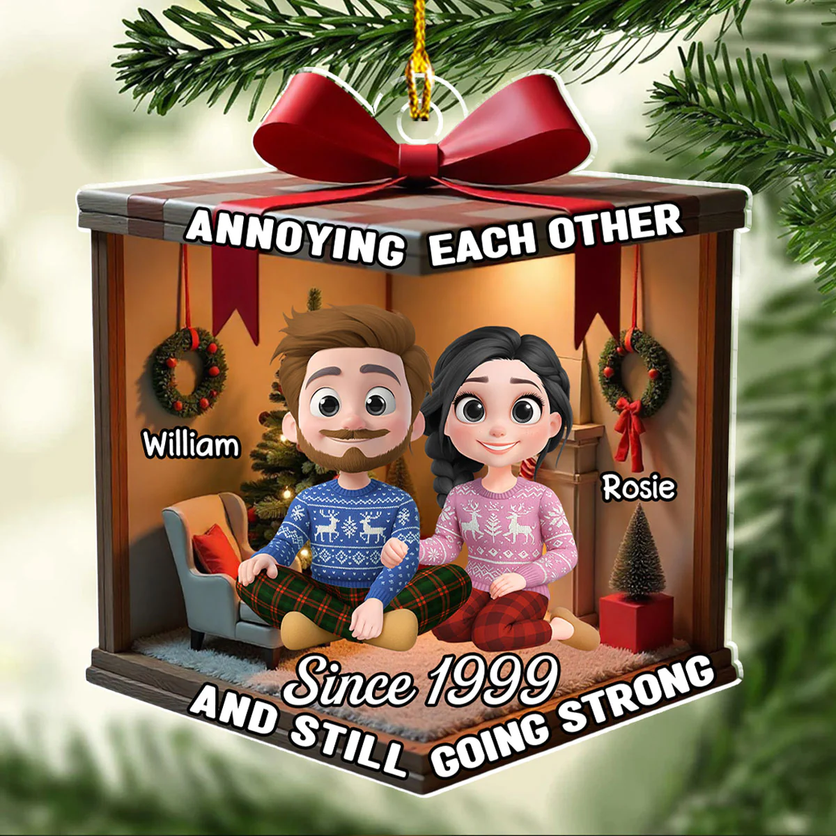 Together This Christmas 2025 - Personalized Custom Acrylic Ornament - Image 3
