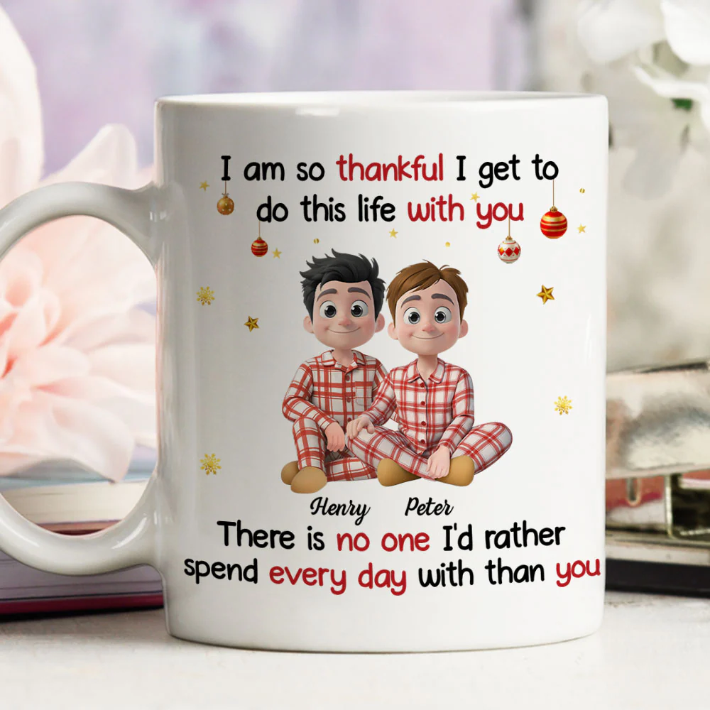 Together This Christmas - Personalized Custom Coffee Mug - Image 2