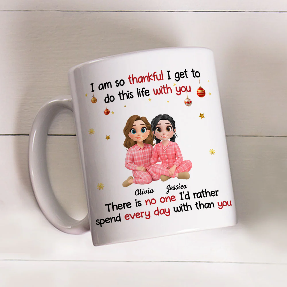 Together This Christmas - Personalized Custom Coffee Mug - Image 3