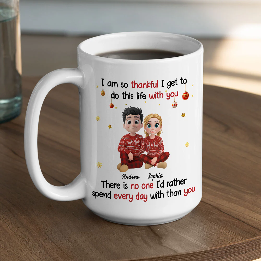 Together This Christmas - Personalized Custom Coffee Mug - Image 4