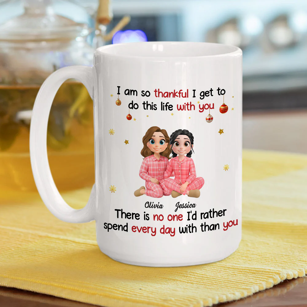 Together This Christmas - Personalized Custom Coffee Mug - Image 5
