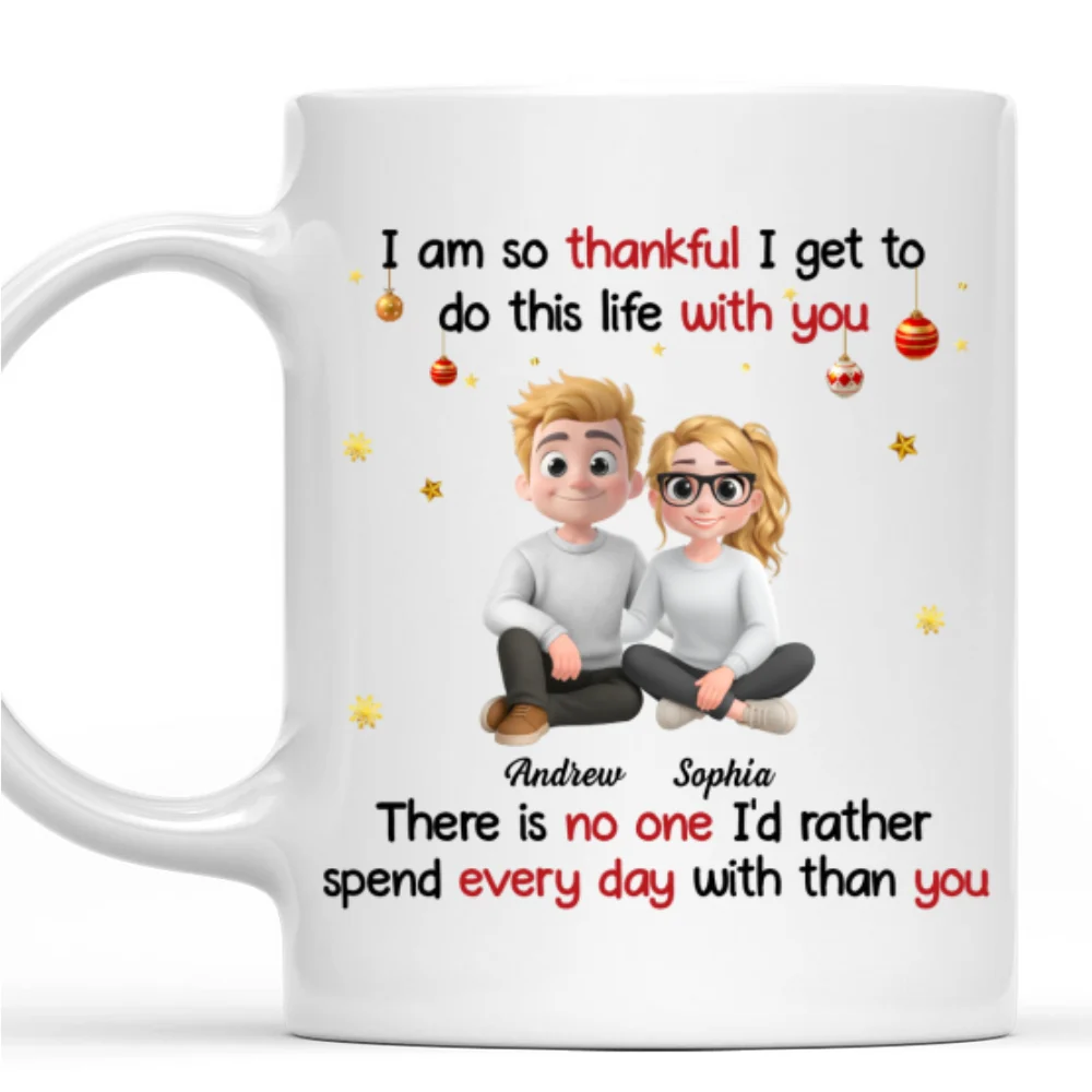 Together This Christmas - Personalized Custom Coffee Mug - Image 7