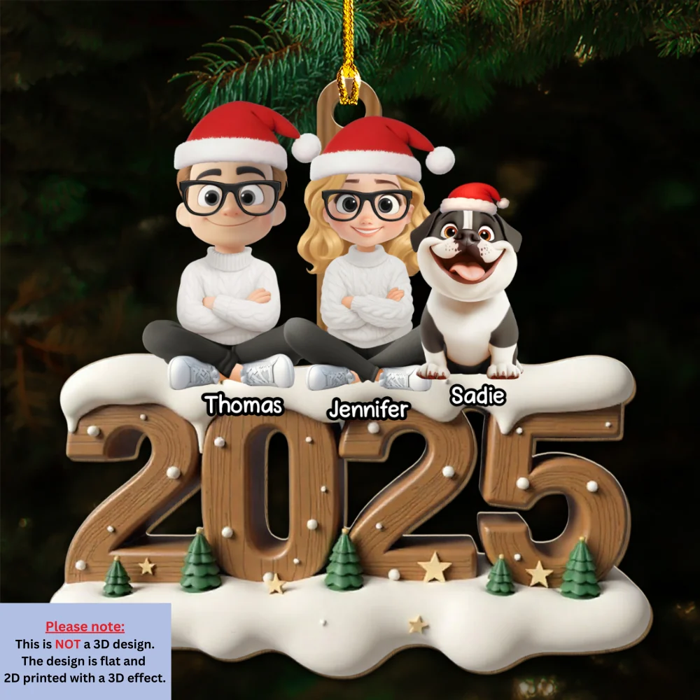Together This Year Onwards - Personalized Custom 3D Effect Wood Ornament - Image 5