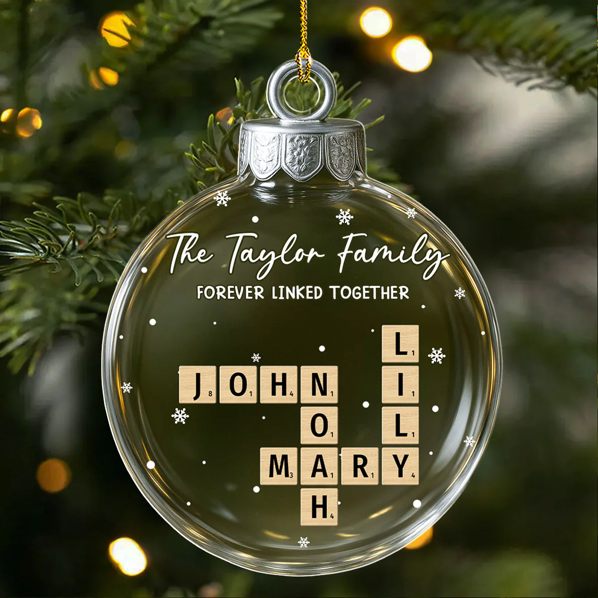 Together Through The Same Roots - Personalized Custom 3D Effect Acrylic Ornament - Image 2