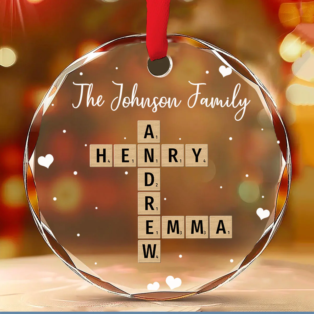 Together We Complete The Puzzle - Personalized Custom Glass Ornament - Image 2
